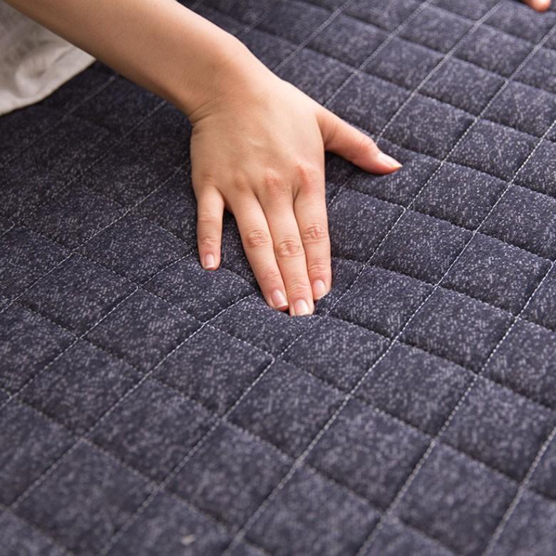 敷きパッド セミダブル 綿 スウェット生地 シーツ ベッド用  洗濯可 丸洗い おしゃれ ブルー グレー 98101 | ブランド登録なし | 09