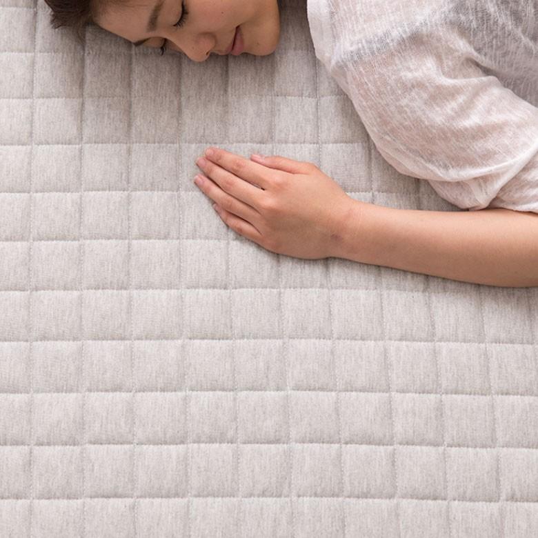 敷きパッド セミダブル 綿 スウェット生地 シーツ ベッド用  洗濯可 丸洗い おしゃれ ブルー グレー 98101 | ブランド登録なし | 10