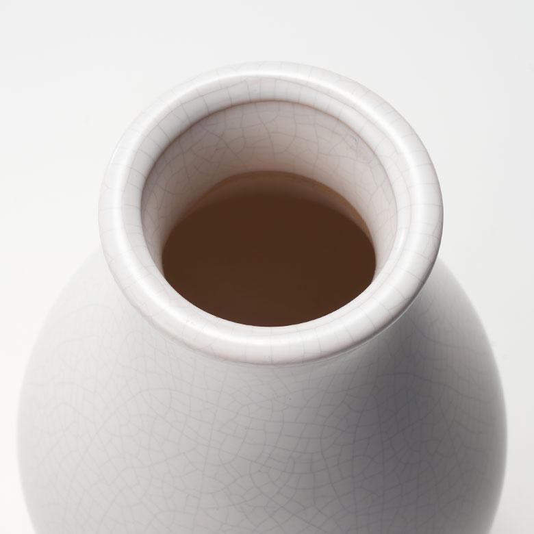 フラワー ベース 花 瓶 びん 水入れ 可 約 W 12cm D H 20cm 陶器