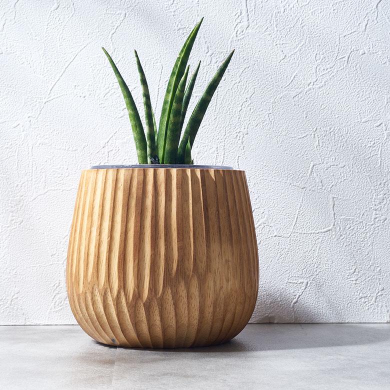 プランターカバー 天然 木 製 マンゴー ウッド 3号 インナー ポット 付き 底穴なし 直径 約 15cm 高さ 13cm 植木 鉢 おしゃれ 北欧 カフェ 雑貨 西海岸 98113 |  | 04
