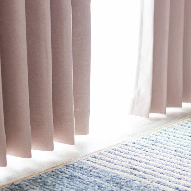 カーテン 遮光 2級 無地 2枚組 幅100×丈200cm 2枚セット 形状記憶加工 安い ウォッシャブル 洗える 両開き 無地 オレンジ ピンクベージュ 98200 | ブランド登録なし | 08