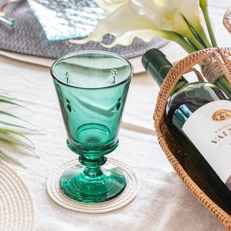 コップ グラス ゴブレット 脚付き 蜂 ギフト ガラス食器 ガラス