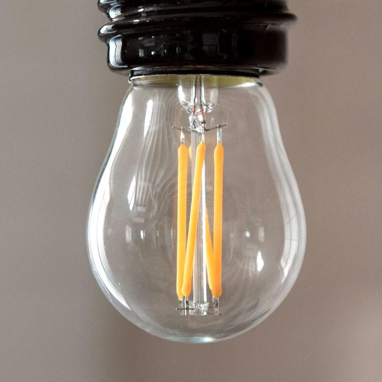 LED電球 E26口金 レトロランプ 照明 丸型 ミニサイズ 直径4.5cm クリア 暖色系 裸電球 照明器具 98402 | ブランド登録なし | 14