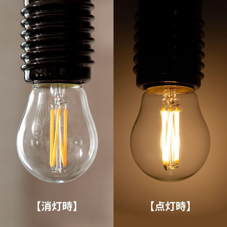 LED電球 E26口金 レトロランプ 照明 丸型 ミニサイズ 直径4.5cm クリア 暖色系 裸電球 照明器具 98402 | ブランド登録なし | 02