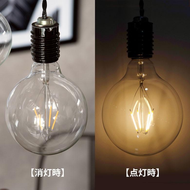 LED電球 E26口金 レトロランプ 照明 丸型 球体 クリア 暖色系 裸電球 大きい ボール型 ライト 98403 | ブランド登録なし | 02