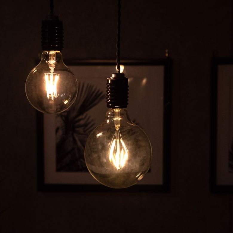 LED電球 E26口金 レトロランプ 照明 丸型 球体 クリア 暖色系 裸電球 大きい ボール型 ライト 98403 | ブランド登録なし | 03