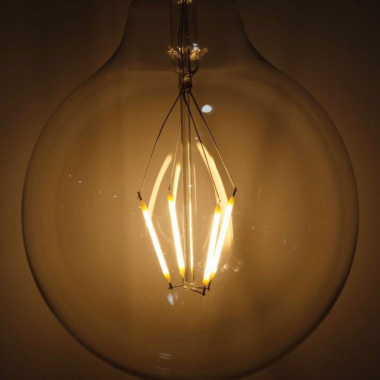 LED電球 E26口金 レトロランプ 照明 丸型 球体 クリア 暖色系 裸電球 大きい ボール型 ライト 98403 | ブランド登録なし | 05