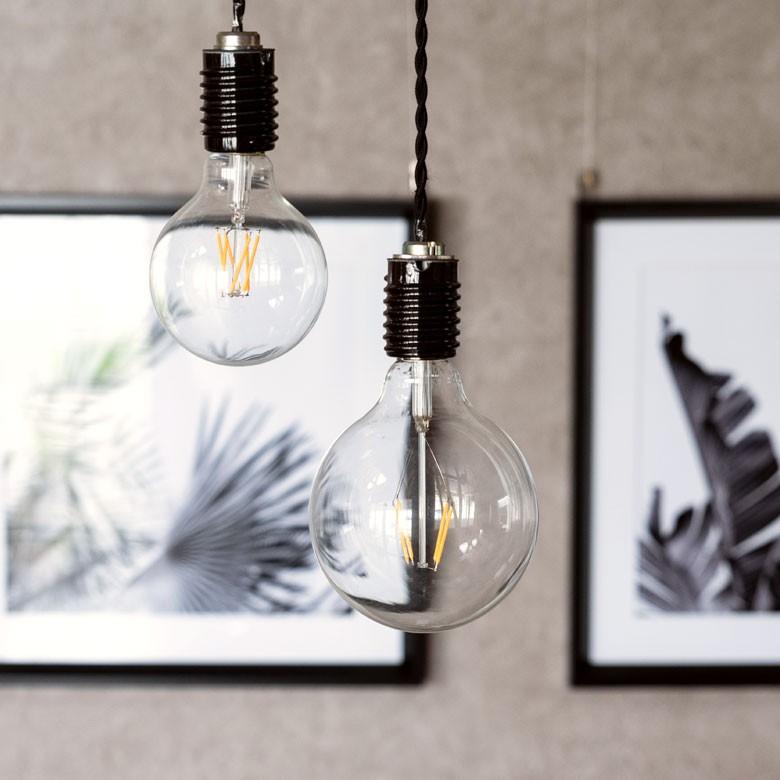 LED電球 E26口金 レトロランプ 照明 丸型 球体 クリア 暖色系 裸電球 大きい ボール型 ライト 98403 | ブランド登録なし | 06