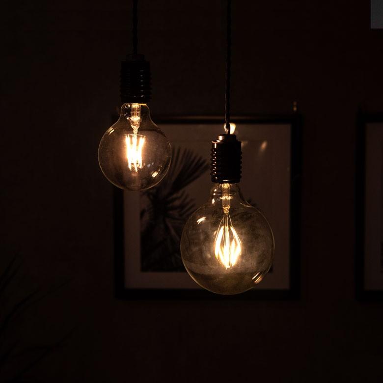 LED電球 E26口金 レトロランプ 照明 丸型 球体 クリア 暖色系 裸電球 直径9.5cm 大きい ボール型 ライト 98404 | ブランド登録なし | 03