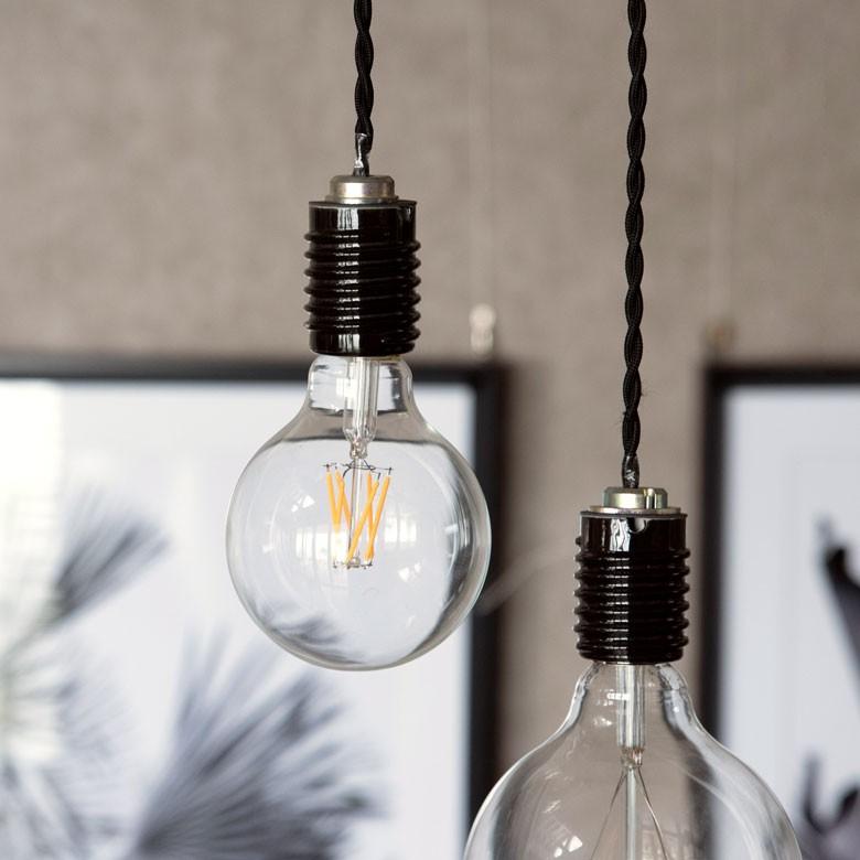 LED電球 E26口金 レトロランプ 照明 丸型 球体 クリア 暖色系 裸電球 直径9.5cm 大きい ボール型 ライト 98404 | ブランド登録なし | 06