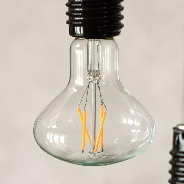 LED電球 E26口金 レトロランプ 照明 レフランプ風 クリア 暖色系 裸電球 直径9.5cm 大きい ライト 照明器具 98405 | ブランド登録なし | 12