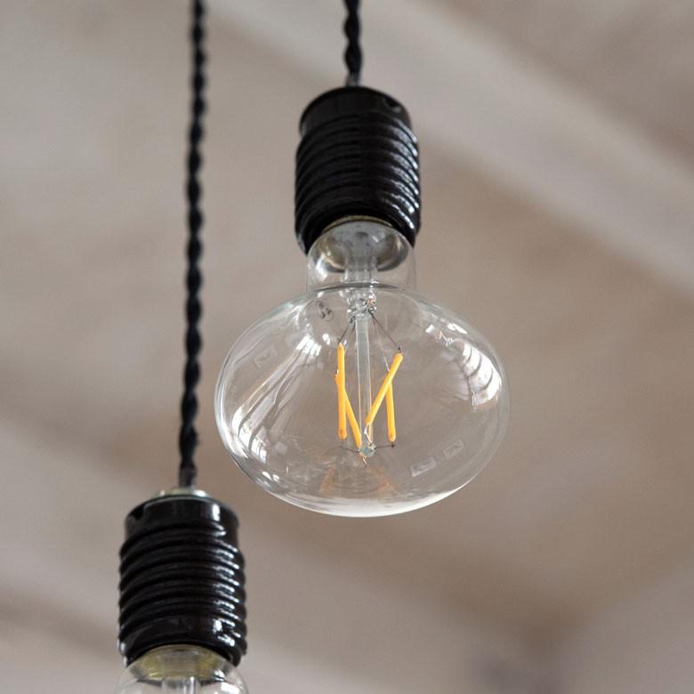 LED電球 E26口金 レトロランプ 照明 レフランプ風クリア 暖色系 裸電球 直径12.5cm 大きい フラスコ型 ライト 98406 | ブランド登録なし | 10