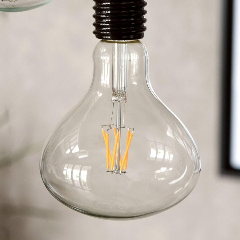LED電球 E26口金 レトロランプ 照明 レフランプ風クリア 暖色系 裸電球 直径12.5cm 大きい フラスコ型 ライト 98406 | ブランド登録なし | 12