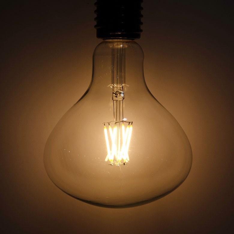 LED電球 E26口金 レトロランプ 照明 レフランプ風クリア 暖色系 裸電球 直径12.5cm 大きい フラスコ型 ライト 98406 | ブランド登録なし | 13