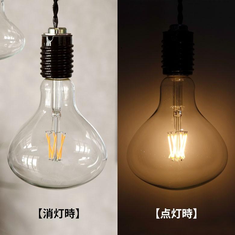 LED電球 E26口金 レトロランプ 照明 レフランプ風クリア 暖色系 裸電球 直径12.5cm 大きい フラスコ型 ライト 98406 | ブランド登録なし | 02