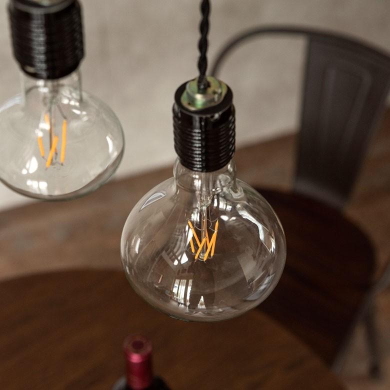 LED電球 E26口金 レトロランプ 照明 レフランプ風クリア 暖色系 裸電球 直径12.5cm 大きい フラスコ型 ライト 98406 | ブランド登録なし | 04