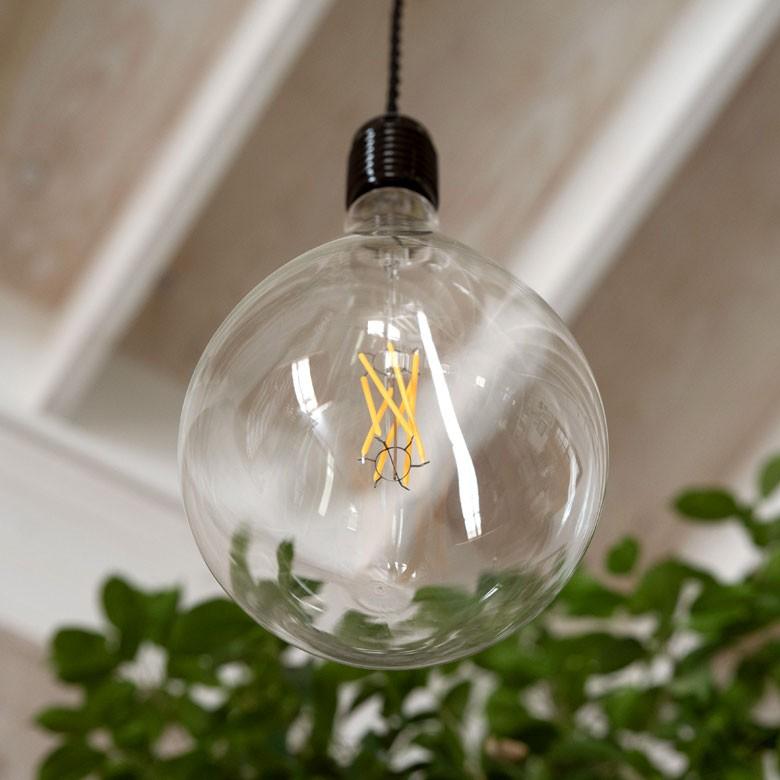 LED電球 E26口金 レトロランプ 照明 クリア 暖色系 エジソン電球 裸電球 直径16.5cm 大きい 船舶用ランプ風 ライト 照明器具 98408 | ブランド登録なし | 10