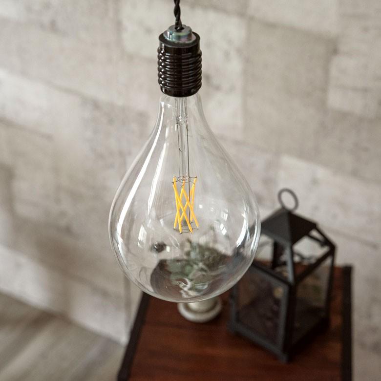 LED電球 E26口金 レトロランプ 照明 クリア 暖色系 エジソン電球 裸電球 直径16.5cm 大きい 船舶用ランプ風 ライト 照明器具 98408 | ブランド登録なし | 06