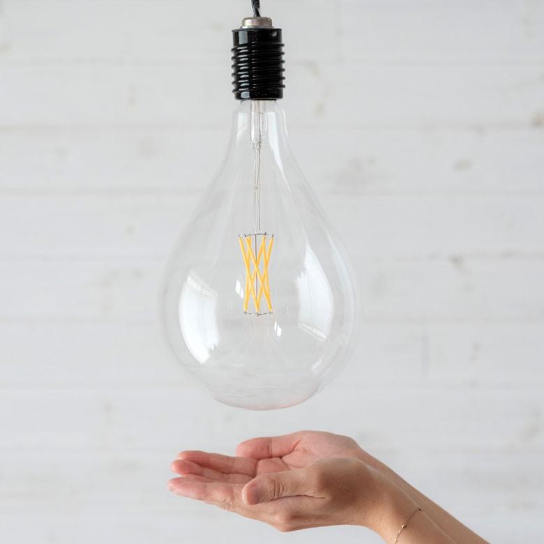 LED電球 E26口金 レトロランプ 照明 クリア 暖色系 エジソン電球 裸電球 直径16.5cm 大きい 船舶用ランプ風 ライト 照明器具 98408 | ブランド登録なし | 07