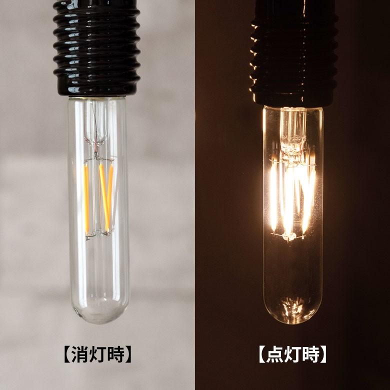LED電球 E26口金 クリア レトロランプ 暖色系 エジソン電球 照明 裸電球 直径3cm ライト 試験管形 縦長 照明器具 98412 | ブランド登録なし | 02