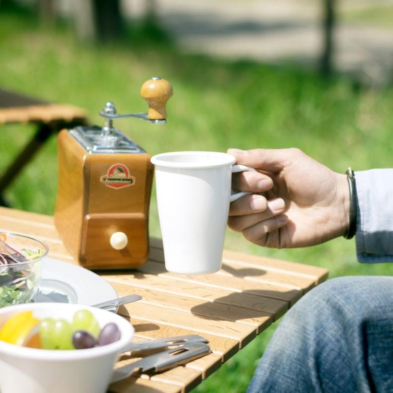 マグカップ ホーロー 320ml カップ タンブラー マグ 食器 プラットチャンプ ナチュラル 持ち手付き ホーロー食器 耐熱 キャンプ アウトドア キッチン用品 98504 | ブランド登録なし | 17