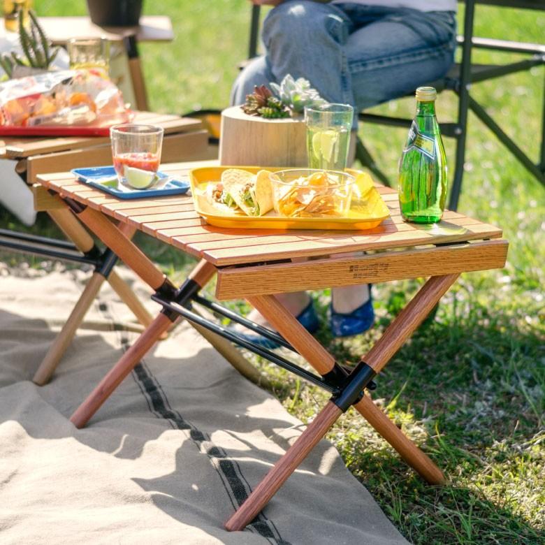 ガーデンテーブル テーブル 天然木製 軽量 幅60cm 高さ40cm 折り畳み キャンプ アウトドア 折りたたみ フォールディングテーブル レジャーテーブル 98601 | ブランド登録なし | 16