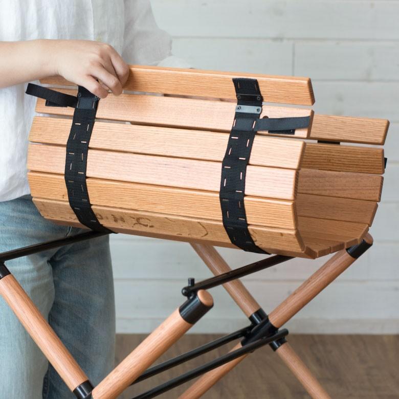 ガーデンテーブル テーブル 天然木製 軽量 幅60cm 高さ40cm 折り畳み キャンプ アウトドア 折りたたみ フォールディングテーブル レジャーテーブル 98601 | ブランド登録なし | 03