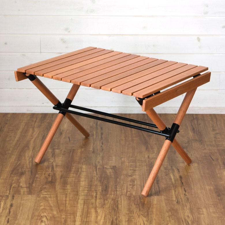 ガーデンテーブル テーブル 天然木製 軽量 幅60cm 高さ40cm 折り畳み キャンプ アウトドア 折りたたみ フォールディングテーブル レジャーテーブル 98601 | ブランド登録なし | 04