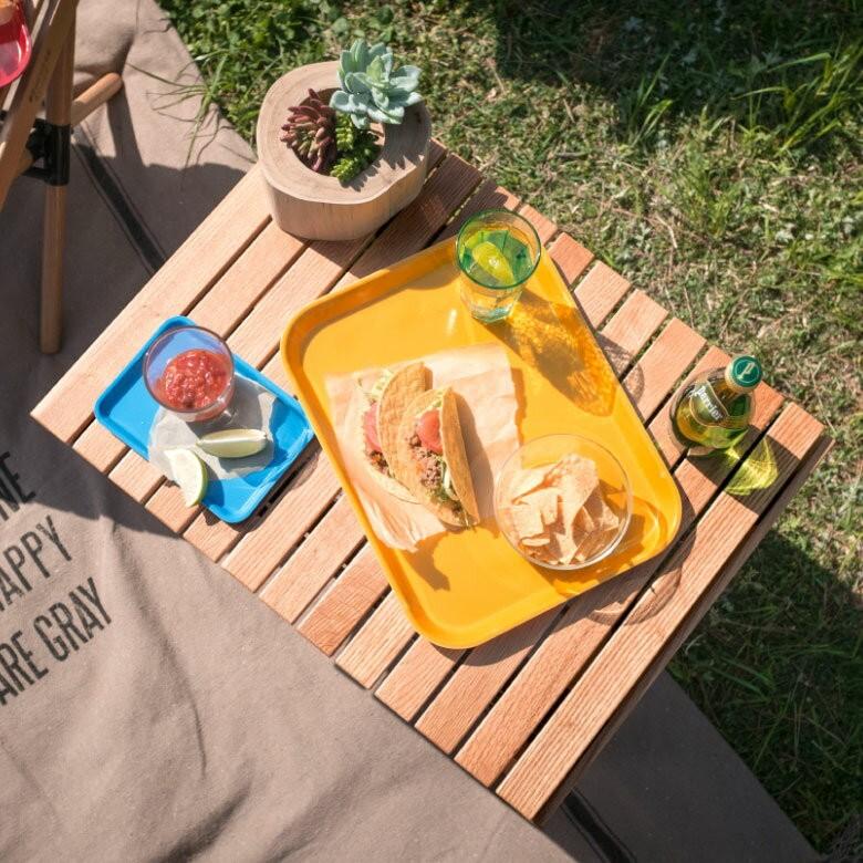 ガーデンテーブル テーブル 天然木製 軽量 幅60cm 高さ40cm 折り畳み キャンプ アウトドア 折りたたみ フォールディングテーブル レジャーテーブル 98601 | ブランド登録なし | 06