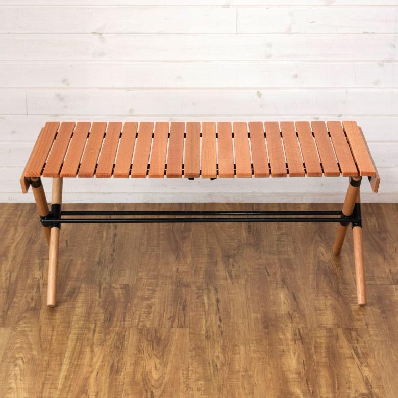 折りたたみ アウトドアテーブル 軽量 レジャーテーブル バーベキュー ガーデンテーブル 折り畳み コンパクト ローテーブル 木製 おしゃれ 98602 | ブランド登録なし | 02