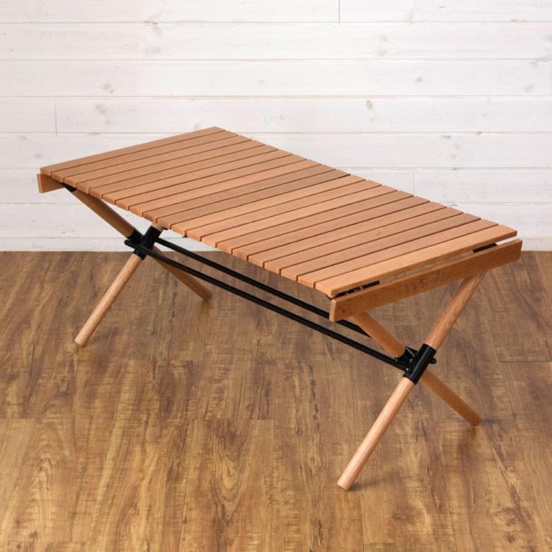 折りたたみ アウトドアテーブル 軽量 レジャーテーブル バーベキュー ガーデンテーブル 折り畳み コンパクト ローテーブル 木製 おしゃれ 98602 | ブランド登録なし | 04