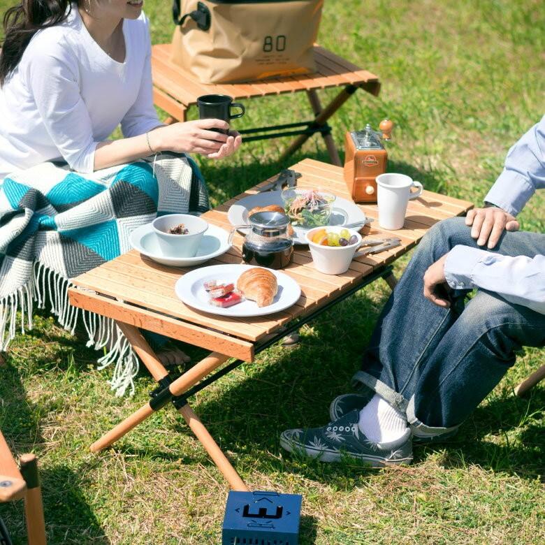 折りたたみ アウトドアテーブル 軽量 レジャーテーブル バーベキュー ガーデンテーブル 折り畳み コンパクト ローテーブル 木製 おしゃれ 98602 | ブランド登録なし | 05