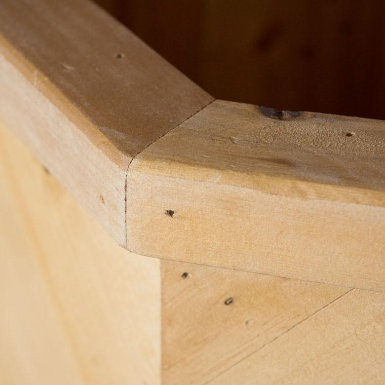 八角形の木製鉢カバー　大型　10号鉢が入ります 頑丈で長持ち プランターカバー 木製 八角形 S 植木鉢カバー 大型 プランツ