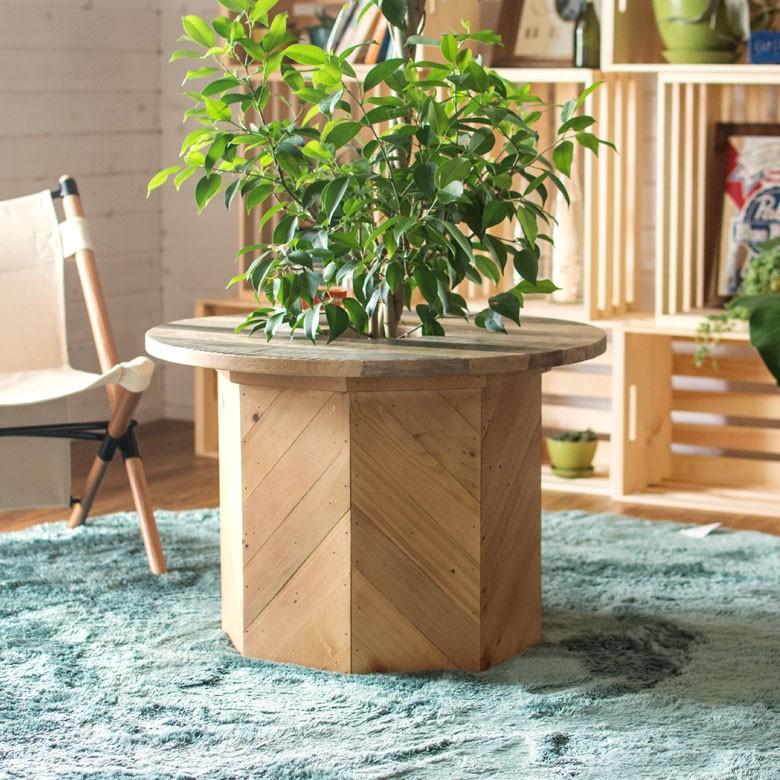 プランターカバー 木製 八角形 L 植木鉢カバー 大型 プランツ