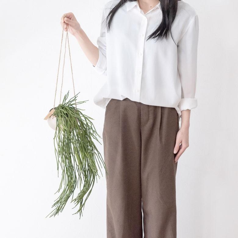 フェイクグリーン 造花 ハンギング ポット付き グリーン 観葉植物 50cm ハンギングポット 陶器 吊り下げ インテリア おしゃれ 98909 | ブランド登録なし | 06