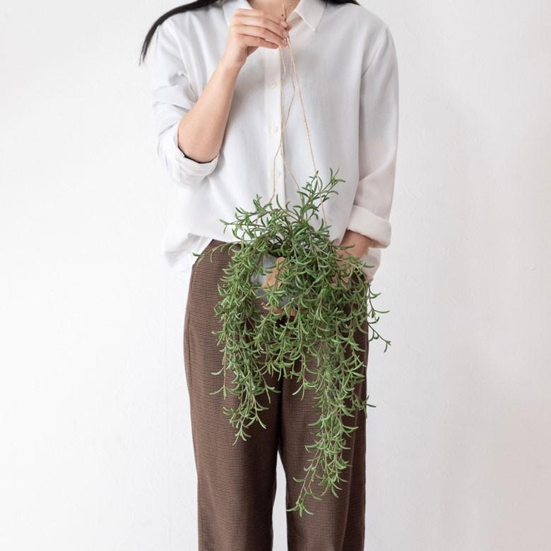 フェイクグリーン 造花 ハンギング ポット付き グリーン 観葉植物 55cm ハンギングポット 陶器 吊り下げ インテリア おしゃれ 98910 | ブランド登録なし | 08