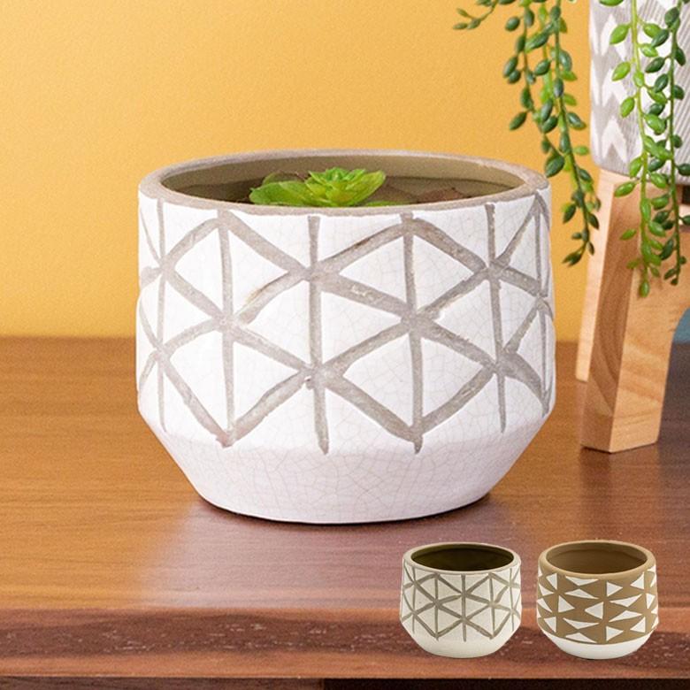 植木鉢 鉢カバー プランターカバー 直径13.5cm 陶器 入れ物