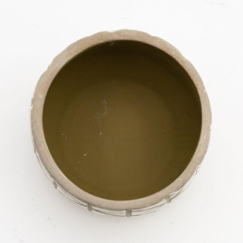 植木鉢 鉢カバー プランターカバー 直径13.5cm 陶器 入れ物 テラコッタ ポット ミニ ガーデン雑貨 インテリア ブラウン ホワイト グレー 98911 | ブランド登録なし | 05