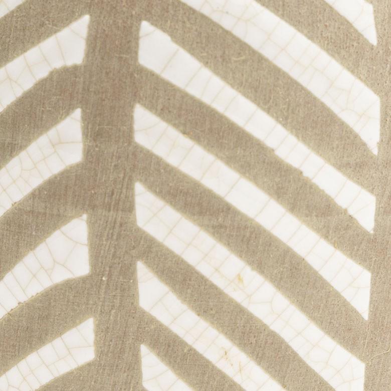 プランターカバー 鉢カバー 直径約10.5cm 陶器 テラコッタ 幾何学柄 ブラウン ホワイト ガーデンポット インテリア 98912 | ブランド登録なし | 01