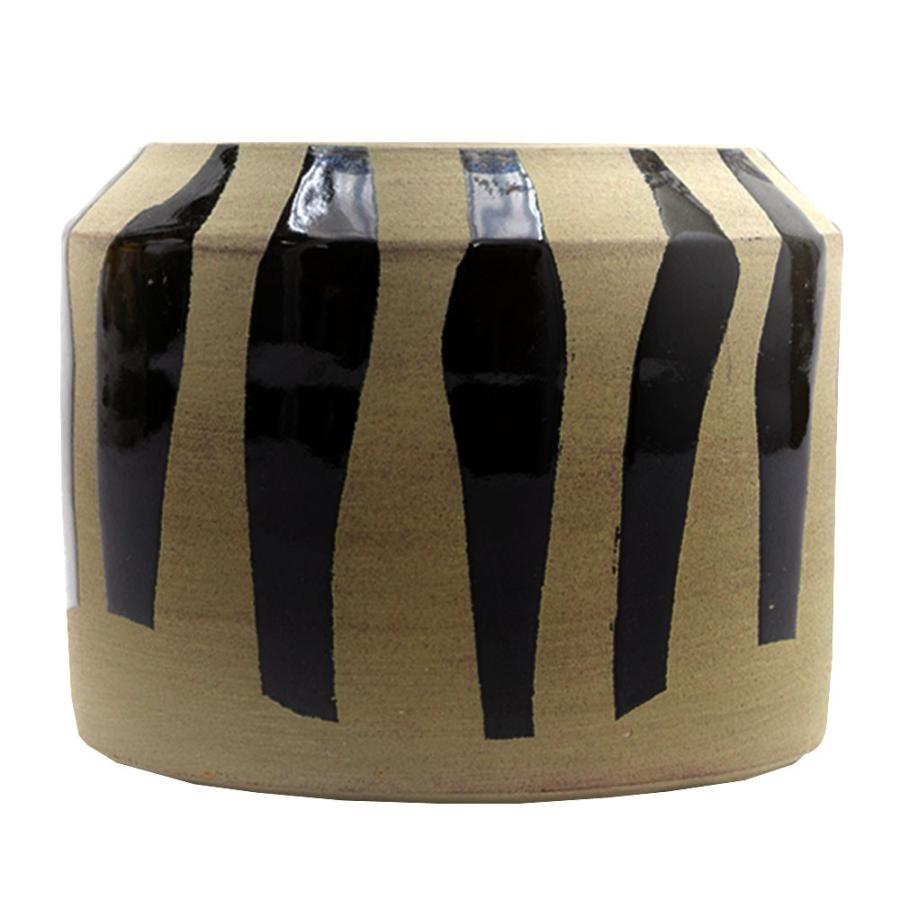 プランターカバー 鉢カバー 直径約13.5cm 陶器 テラコッタボーダー