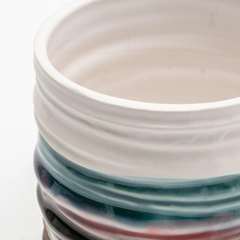 プランターカバー 鉢カバー 直径約12cm 陶器 テラコッタ カラフル ガーデンポット インテリア 98916 | ブランド登録なし | 01