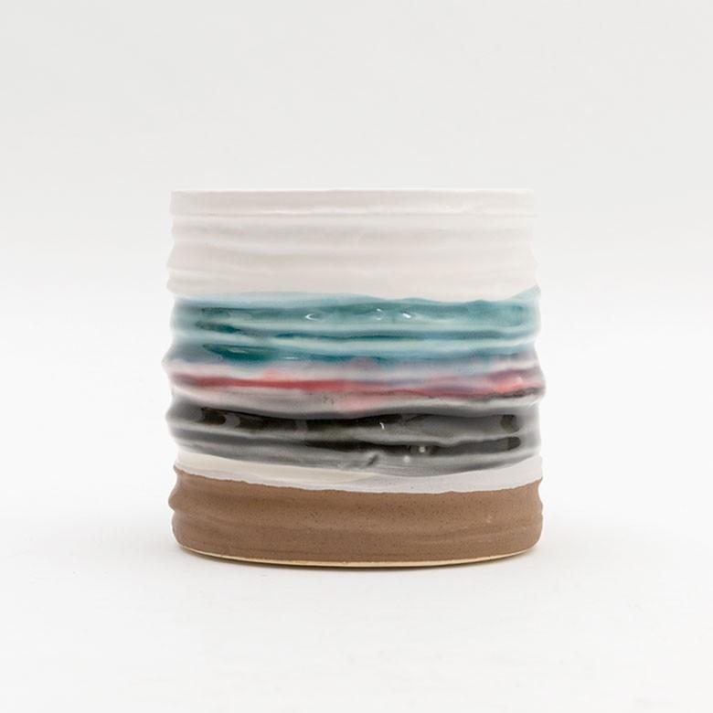 プランターカバー 鉢カバー 直径約12cm 陶器 テラコッタ カラフル ガーデンポット インテリア 98916 | ブランド登録なし | 04