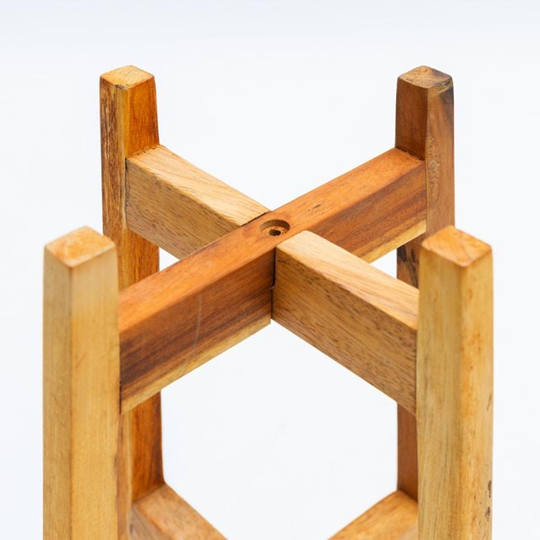 ウッドスタンド プランタースタンド 植木鉢スタンド ウッド スタンド 高さ30cm 木製 スタンド 直径12cm ガーデン雑貨 ポットスタンド 98919 | ブランド登録なし | 04