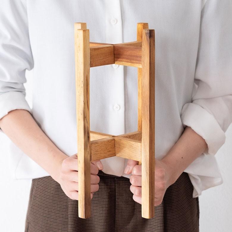 ウッドスタンド プランタースタンド 植木鉢スタンド ウッド スタンド 高さ30cm 木製 スタンド 直径12cm ガーデン雑貨 ポットスタンド 98919 | ブランド登録なし | 06