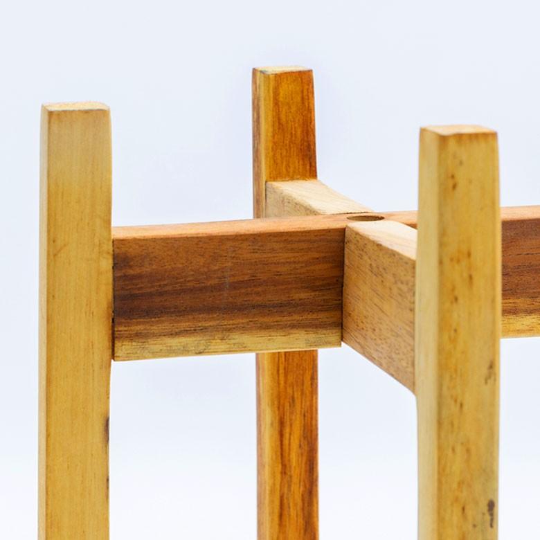 ウッドスタンド プランタースタンド 植木鉢スタンド ウッド スタンド 高さ56cm 木製 スタンド 直径18cm ガーデン雑貨 ポットスタンド 98920 | ブランド登録なし | 01