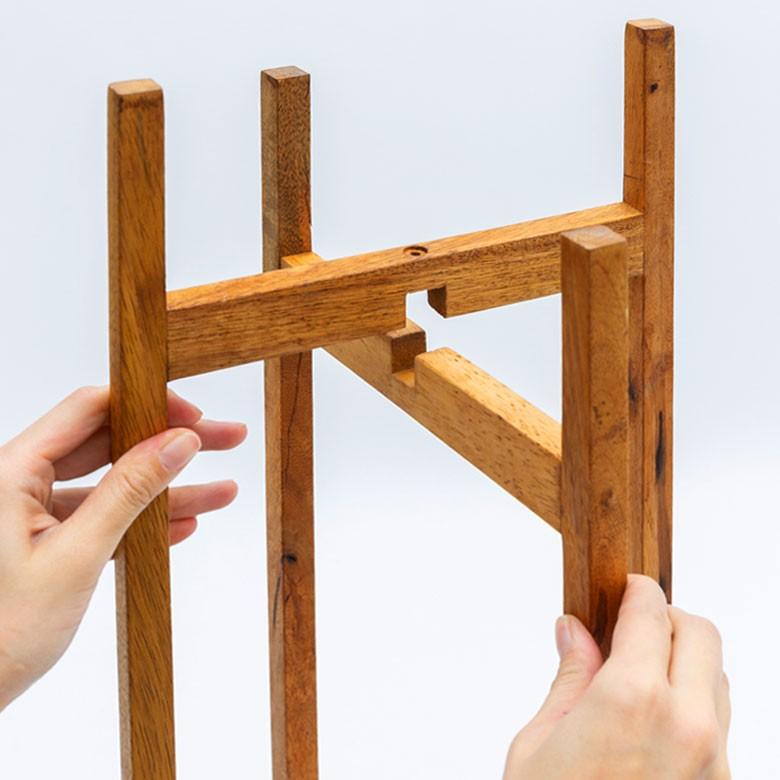 ウッドスタンド プランタースタンド 植木鉢スタンド ウッド スタンド 高さ56cm 木製 スタンド 直径18cm ガーデン雑貨 ポットスタンド 98920 | ブランド登録なし | 03