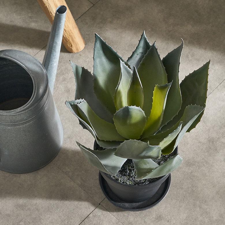フェイク グリーン アガベ 高さ 32cm 観葉 植物 アーティフィシャル プランツ リュウゼツラン ポット 付 人工 多肉 おしゃれ リゾート 雑貨 造花 西海岸 98922 | ブランド登録なし | 04