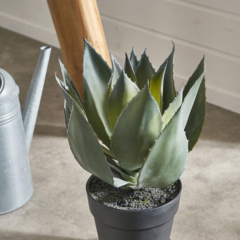 フェイク グリーン アガベ 高さ 32cm 観葉 植物 アーティフィシャル プランツ リュウゼツラン ポット 付 人工 多肉 おしゃれ リゾート 雑貨 造花 西海岸 98922 | ブランド登録なし | 06