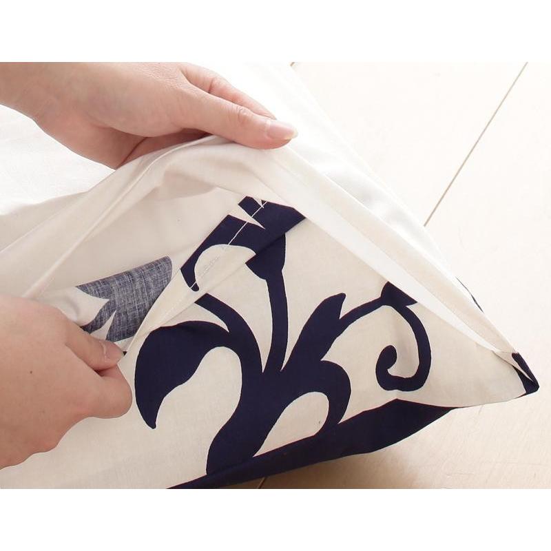 布団カバー 3点セット シングルベッド用 掛け布団カバー ボックスシーツ 枕カバー ベッドタイプ ネイビー 綿100% モダン おしゃれ 99006 | ブランド登録なし | 04