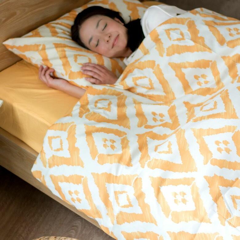 ボックスシーツ 布団カバー3点セット セミダブルベッド用 枕カバー 幾何学柄 ダイヤ柄 無地 綿 掛け布団カバー ファスナー 全周ゴム 99009 | ブランド登録なし | 01